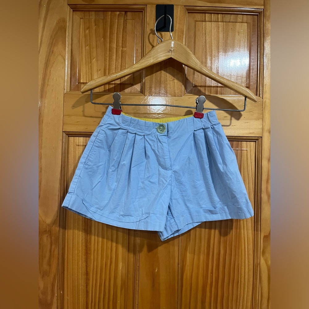 Mimisol Made in Italy Blue Cotton Preppy Classic Shorts